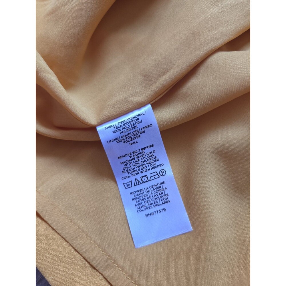 Ann Taylor Mustard Yellow Sleeveless Belted Button Front Midi Shirt Dress 0P EUC - Picture 6 of 11